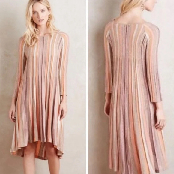 Anthropologie Moth Nora MIDI Striped Swing Dress | XS - Picture 2 of 6